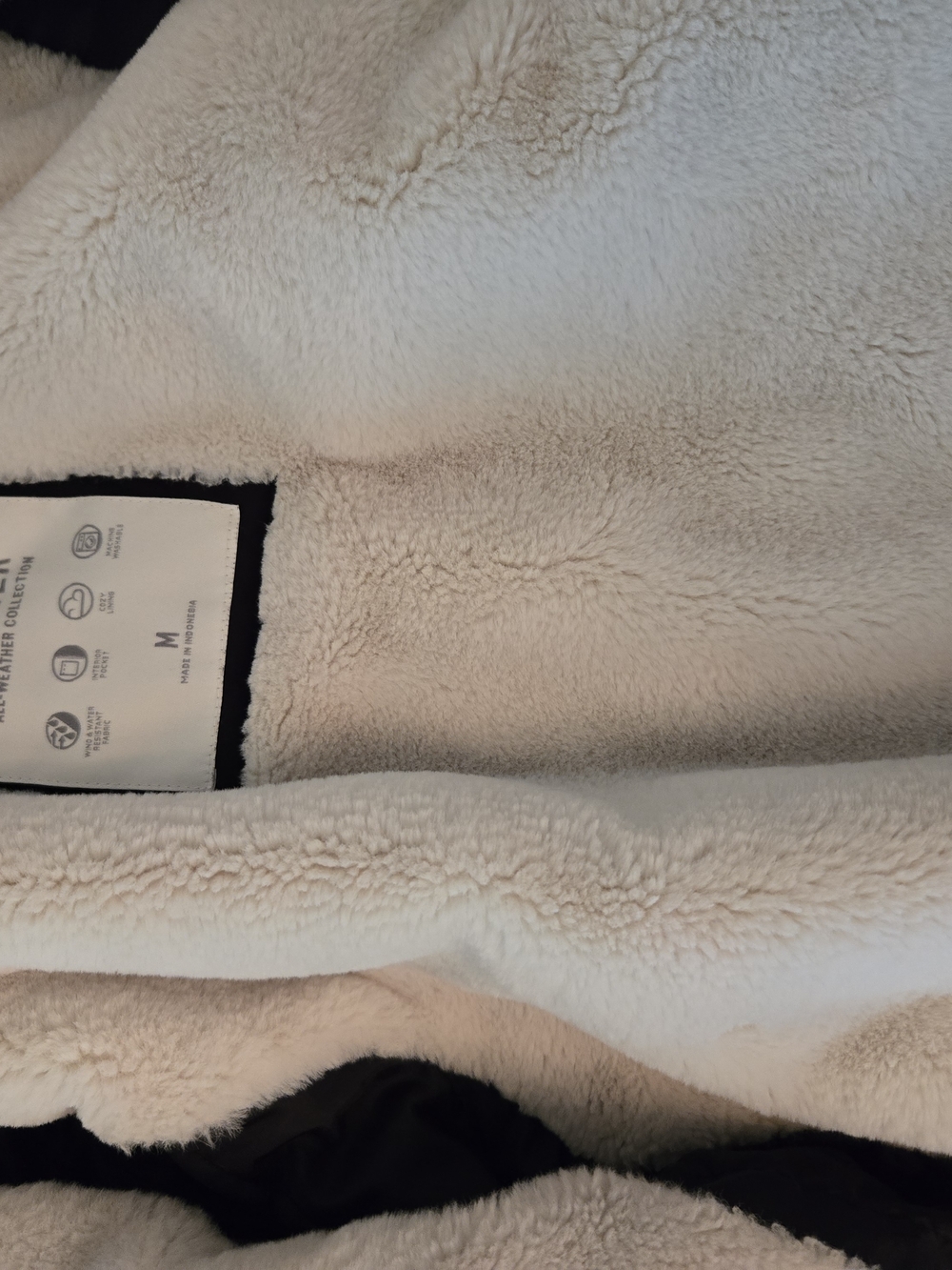 Hollister Cream Sherpa-Lined Utility Jacket
